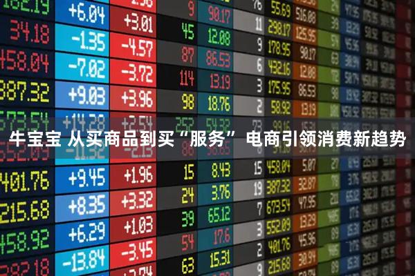 牛宝宝 从买商品到买“服务” 电商引领消费新趋势